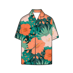 Camicia hawaiana estiva oversize da uomo con stampa 3D con grafica sulla spiaggia di cocco lavorato a maglia alla moda Casual Streetwear formale - Product Image 1