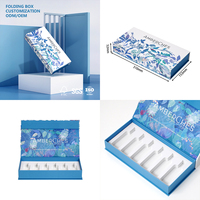 Caja de Embalaje Personalizada con Tapa Abatible para Aceites Esenciales/Esmalte de Uñas/Productos para el Cuidado de la Piel, con Inserto de Espuma EVA de 6 Compartimentos, Venta al Por Mayor