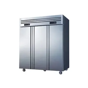 เครื่องอัดอากาศแบบมีขาตั้งตู้เย็นและตู้แช่แข็งแบบอัตโนมัติตู้แช่ตู้เย็นเชิงพาณิชย์ทำจากสแตนเลส
