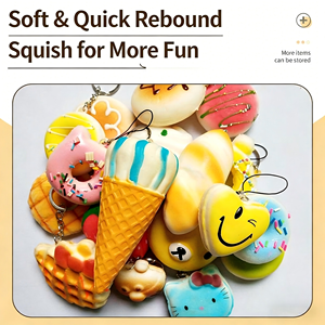 Squishy Realistic <b>Mini</b> Bread Soft Rebound Pu for Boys Girls <b>Desk</b> Fidget Play and Anxiety/Stress Relief Toy Set - Product Image 3