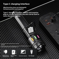 Lampe de poche HL-320 Private Label Plastique ABS Lampe torche de sécurité laser blanche Lampe de poche Affichage de la puissance