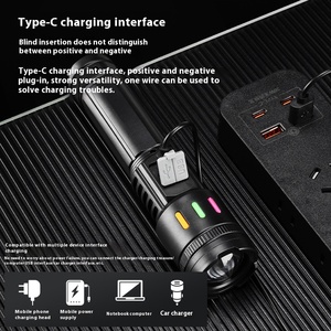 HL-320 nhãn hiệu riêng đèn pin ABS nhựa trắng Laser an ninh <span class=keywords><strong>Torch</strong></span> ánh sáng đèn pin hiển thị điện - Product Image 2