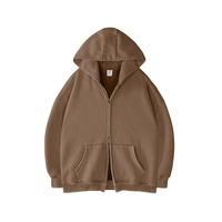 Sweat à capuche vierge Streetwear vintage personnalisé impression bouffante Y2K logo pull surdimensionné sweat à capuche zippé pour hommes lourds sweats pas cher