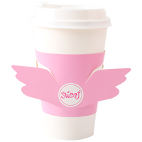 Gobelet à café plat personnalisé en papier kraft écologique à paroi simple avec manchon pour événements K-pop