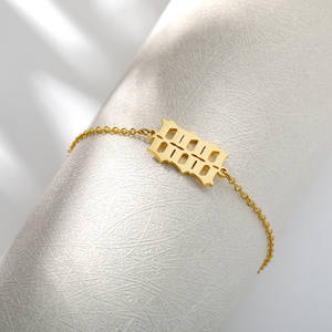 Acier inoxydable ange nombre <span class=keywords><strong>000</strong></span> <span class=keywords><strong>111</strong></span> <span class=keywords><strong>222</strong></span> 333 444 555 666 777 888 999 main poignet bracelet bijoux pour femmes - Product Image 3