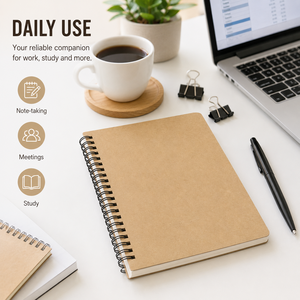Kraft Paper Spiral Binding A5 Personalized Logo Printing 60 Sheets Lined <strong>Journal</strong> Business Student School Gift <strong>Supplies</strong> - Product Image 6
