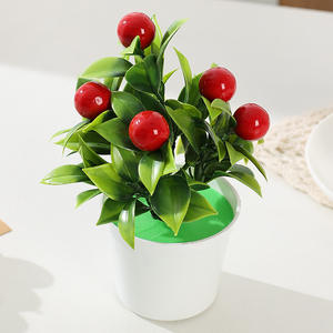 Hecho a mano Navidad Año Nuevo Día <span class=keywords><strong>de</strong></span> San Valentín Frutas artificiales Plantas en maceta Adornos <span class=keywords><strong>de</strong></span> mesa realistas para el Día <span class=keywords><strong>de</strong></span> la madre - Product Image 3