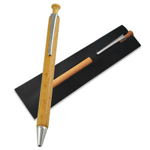 Bolígrafo Retráctil Clásico Ecológico de Bambú con Caja de Regalo y Logotipo Personalizado - Product Image 2