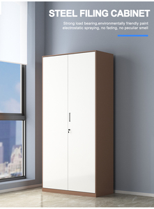 Armoire de classement métallique moderne noire à 2 portes pour bureau |   Armoire de rangement en acier avec étagères réglables |   Casier scolaire étanche - Product Image 6