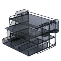 Organisateur de documents mural en métal blanc ignifuge pour bureau, avec maille métallique, pour magazines, papiers et dossiers