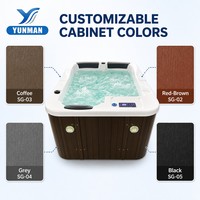 Bain à remous rectangulaire autoportant YUNMAN en acrylique Balboa pour jardin extérieur, spa de massage, baignoire 60 gal+