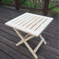 Table d'appoint pliante en bois classique moderne, table de camping en cèdre, table de pique-nique pour meubles de jardin d'extérieur