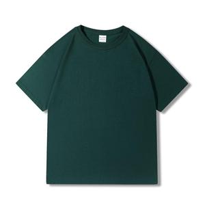T-shirt Homme Manshan en Coton 300g Coupe Oversize Épaules Tombantes Couleur Unie Décontracté Manches Courtes Design Uni - Product Image 2