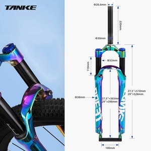TANKE <span class=keywords><strong>Cross</strong></span> <span class=keywords><strong>Country</strong></span> vélo <span class=keywords><strong>fourche</strong></span> avant Tube baril arbre 27.5/29 "amortisseur à air couleur alliage d'aluminium <span class=keywords><strong>fourche</strong></span> à air - Product Image 4