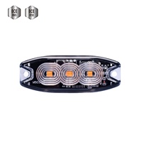 ECE R65 Notfall-Stroboskop SAE Armaturenbrett-Stroboskoplicht 12V Bernsteinfarbenes LED-Warnblinklicht 3 LEDs Stroboskoplichter für Fahrzeuge