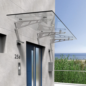 Soportes Kinmade de Acero Inoxidable para Marquesina de Vidrio de Alta Resistencia para Exteriores con Vidrio Transparente o Laminado - Product Image 1