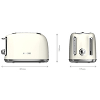 Grille-pain électrique Andong pour usage domestique, 2 tranches, avec 7 niveaux de cuisson