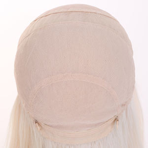 Perruques courtes bob pour femmes, cheveux européens Remy couleur <span class=keywords><strong>blonde</strong></span> blanche personnalisée, 5*5 Mono Top avec dentelle HD, double trame - Product Image 3