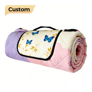 Manta de Picnic para Exteriores de Material Oxford Resistente LD con Impresión de Logotipo Personalizado, <span class=keywords><strong>Tapete</strong></span> de Playa Portátil para Viajes y Campamento, Impermeable y Resistente a la Arena - Product Image 1