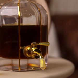Manufacturer Arabic 640 ml Decanter Display Attar Oud Oil Glass <strong>Bottle</strong> <strong>Cork</strong> Sealed - Product Image 5