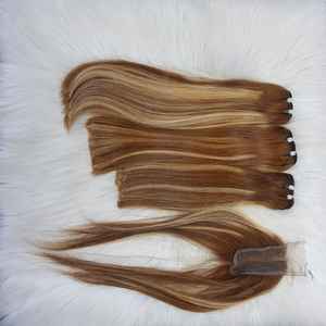 TENDANCE CHAUDE Cheveux vierges péruviens Remy Extensions de tissage de cheveux de style piano de MICHAIR - Product Image 6