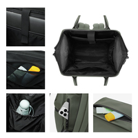 Sac à dos pour ordinateur portable en polyester personnalisé avec logo, port de chargement USB, sac de voyage pour ordinateur portable avec sangle de bagage pour le bureau et les affaires