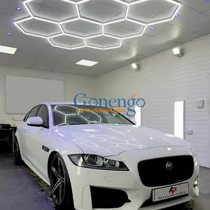 Showroom Decoration Lighting Car Beauty Repair Shop Hexagon Led Modular Lighting Grid