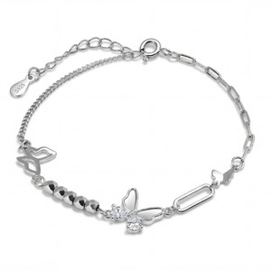 S925 <b>Sterling</b> <b>Silver</b> Spliced Hollow Butterfly <b>Bracelet</b> Niche Exquisite Gentle Gift Temperament Versatile <b>Bracelet</b> For Women - Product Image 1