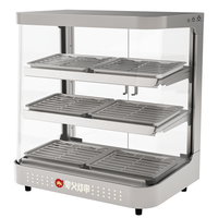 Mostrador de Venta caliente en 3 estantes pollo frito Calentamiento de comida caliente soporte de buffet escaparate de exhibición más cálido