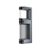Ventanas Abatibles de Apertura Interior o Exterior, Doble Acristalamiento, Vidrio Aislante, Ventana de Aluminio Personalizada con Malla de Acero Inoxidable 304