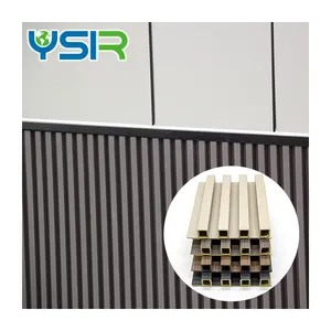 木质面板墙壁装饰Wpc带凹槽墙板的墙面用木板板条160*24毫米环保LCL带DDP ISO9001 YS-WPC