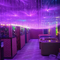 Lumières suspendues en fibre optique LED à éclairage latéral RVB pour restaurant