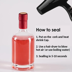 Bottiglie in Vetro Trasparente Multiuso Riutilizzabili da 375ml con Tappo in Sughero, a Prova di Perdite, per Salsa di Soia Calda, Marmellata, Tequila - Product Image 2