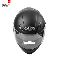 Casque de moto intégral OOH ABS homologué DOT, neuf, avec haut-parleur intégré, double visière interchangeable, design confortable pour le motocross