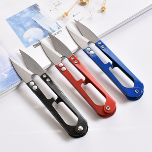 Soumei Hidemi U Shaped Embroidery Scissors Stainless Steel Zinc Alloy Handle For Sewing Craft Trimming <b>Thread</b> Ends - Product Image 1