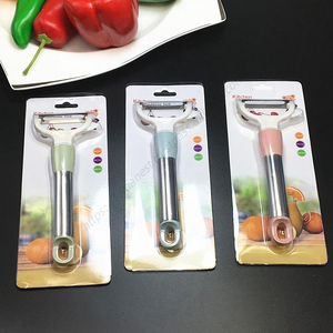 Éplucheur de légumes de qualité supérieure Syh399 en gros, couteau à éplucher les pommes de terre et les carottes, outil à fruits à long manche - Product Image 1