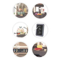 Ensemble de jouets de cuisine en plastique de 93,5 cm de haut, 65 pièces, avec lumière, musique et fonction de distribution d'eau, pour faire semblant de cuisiner, cadeau pour enfants