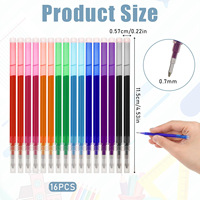 Nouvelle recharge effaçable en plastique thermosensible de 0,7 mm pour stylos à bille gel (usage pour marqueur sur cuir)