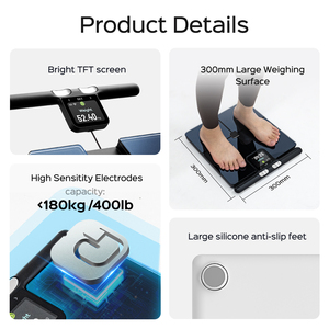 Báscula Digital Inteligente WiFi para el Hogar con App, Análisis <span class=keywords><strong>de</strong></span> Composición <span class=keywords><strong>Corporal</strong></span> y IMC, Vidrio Templado, Capacidad <span class=keywords><strong>de</strong></span> 180 kg - Product Image 4