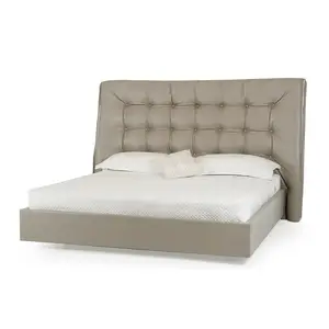 Luxury Leather King Bed Hotel Furniture Bedroom Set Luxury Modern King Bed
