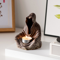 Vente chaude Européenne Mystique Enchanteur Figurine En Céramique Bougeoir Décor À La Maison Bougeoir Tea Light Bougeoir