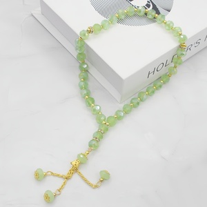 Tasbih étnico YASEEN de cristal sólido de alto brillo, 10 mm, 33 cuentas, ligero, portátil, accesorio musulmán para el Dhikr diario. - Product Image 1