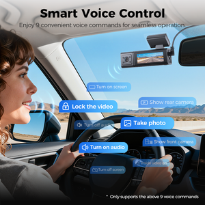 AZDOME M500-3CH Dash <span class=keywords><strong>Cam</strong></span> a 3 Canali con Tripla Lente Wi-Fi 4K+1K+1K, Scheda 64G Integrata, Visione Notturna e Tracciamento GPS - Product Image 6