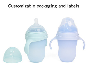 <span class=keywords><strong>Biberon</strong></span> d'<span class=keywords><strong>allaitement</strong></span> personnalisé de 250ml en argent nano à col large en silicone anti-colique pour bébé, matériau PPSU pour l'<span class=keywords><strong>allaitement</strong></span> - Product Image 4