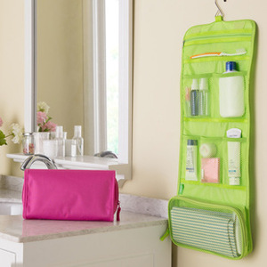 Sac de toilette de voyage personnalisé, organisateur suspendu imperméable pour hommes et femmes |   Kit compact de maquillage et de rasage - Product Image 3