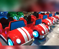 Machine de jeu vidéo anglaise en plastique d'intérieur à pièces avec 2 sièges Kiddie Ride