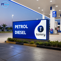 Affichage numérique LED extérieur étanche IP65 pour prix du carburant, 7 segments, haute visibilité, télécommande, CMS intégré
