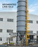 Système de silo à calcaire personnalisé pour le stockage, l'alimentation et le dosage de poudres avec dépoussiéreur, vis sans fin, capteur de niveau et aide à la circulation