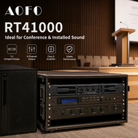 Amplificateur de puissance numérique de classe D 4 canaux AOFO RT41000 1U 1000W pour caisson de basses, système audio professionnel de scène