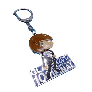 Anime <b>Doll</b> Keychain Metal 55x25mm Painted Epoxy Resin <b>Custom</b> Business Gift Promotional Item - Product Image 5